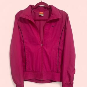 Nike and Black Pink Zip Up Windbreaker jacket size large